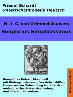 cover image of Simplicius Simplicissimus. Unterrichtsmodell und Unterrichtsvorbereitungen. Unterrichtsmaterial und komplette Stundenmodelle für den Deutschunterricht.